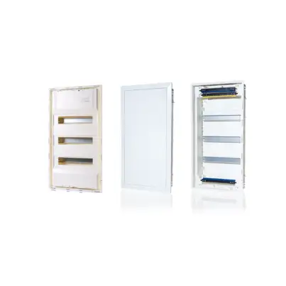 coffret électrique à encaster avec porte métal blanc 36+6 - F-Tronic