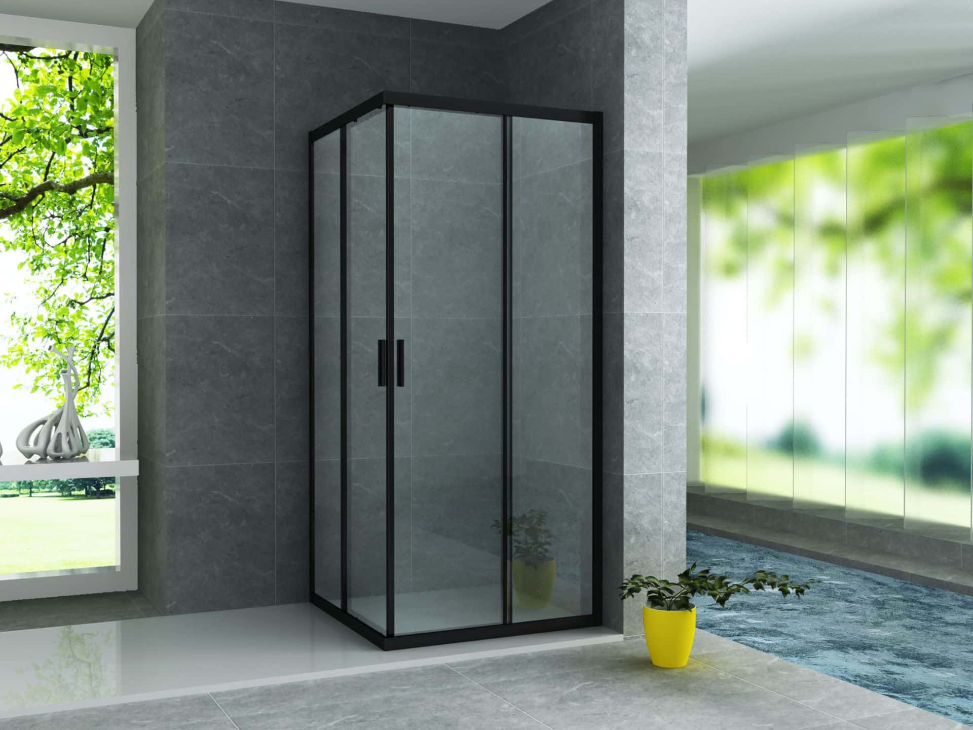 Pack complet cabine douche avec colonne et receveur douche 90x90 – Image 3