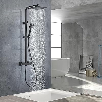 colonne de douche noir mat