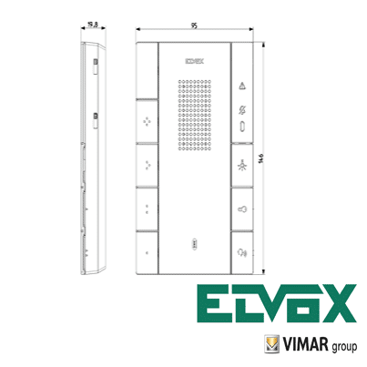 Kit parlophone main libre Elvox -1 poste - 2 fils – Image 3