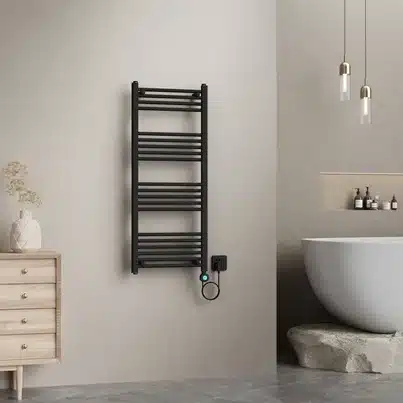 Sèche serviette électrique noir smart wifi 1200x500 700W