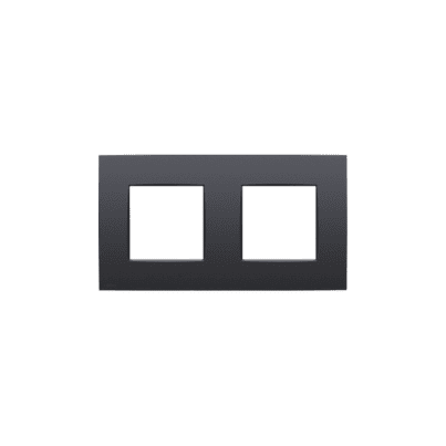 Plaque double horizontale Niko Anthracite (133-76800)
