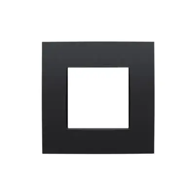 Plaque de recouvrement simple Niko Intense matt Black coated (136-76100)