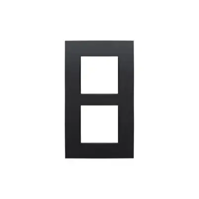Plaque de recouvrement double verticale, Niko Intense matt black coated (136-76200)