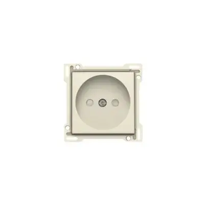 Set de finition prise sans broche de terre, encastrement 21mm , Niko Cream (100-66501)