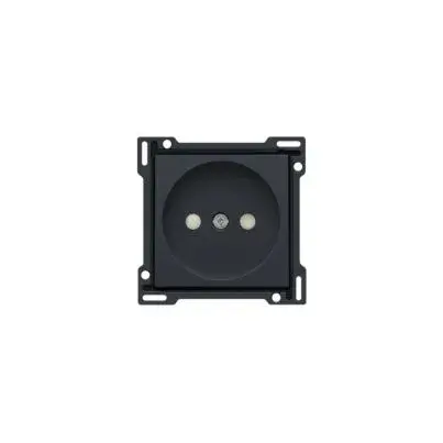 Set de finition prise sans broche de terre anthracite Niko (122-66501)